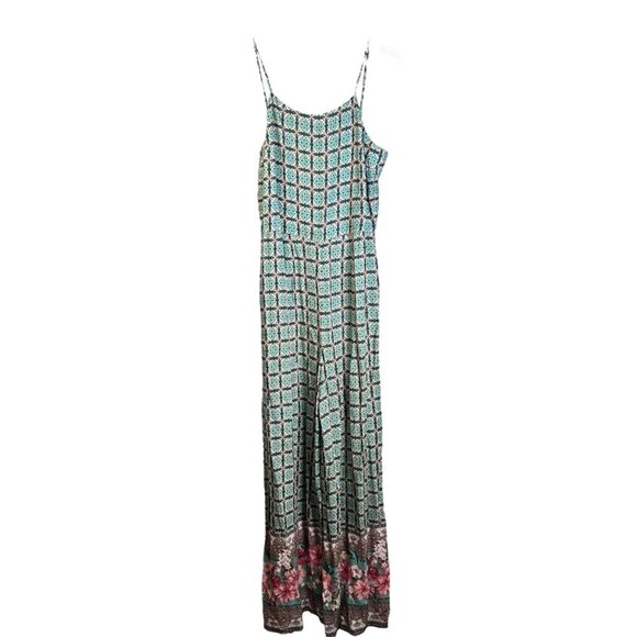 Anthropologie Farm Rio Small Honolulu Jumpsuit Floral Geometric Lightweight Flow - Picture 4 of 12